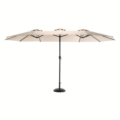 Parasol – Tuinparasol – Balkonparasol – Zweefparasol – Stokparasol – 4,51 Meter Rechthoekig – Kantelbaar en Draaibaar – Zwaar Aluminium Frame – Windbestendig – Beige Reversibel