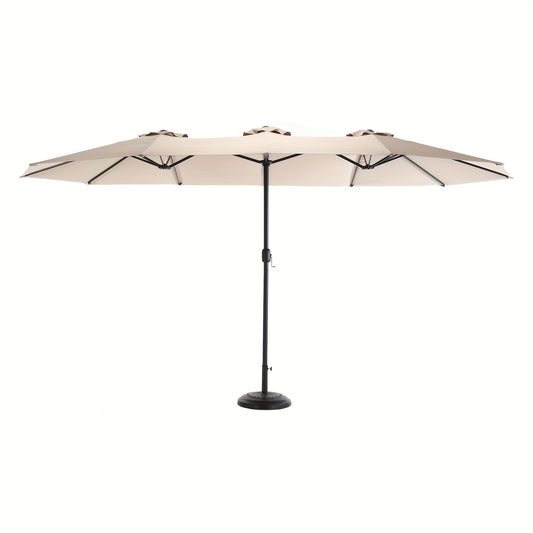 Parasol – Tuinparasol – Balkonparasol – Zweefparasol – Stokparasol – 4,51 Meter Rechthoekig – Kantelbaar en Draaibaar – Zwaar Aluminium Frame – Windbestendig – Beige Reversibel