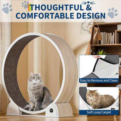 Kattenrad – Kattenspeelwiel – Looprad Kat – Binnen Speelwiel – Huisdier Looprad – Extra Groot 114,3 cm – Stil Loopmechanisme – Ingebouwde Pedometer – Duurzaam ABS Materiaal