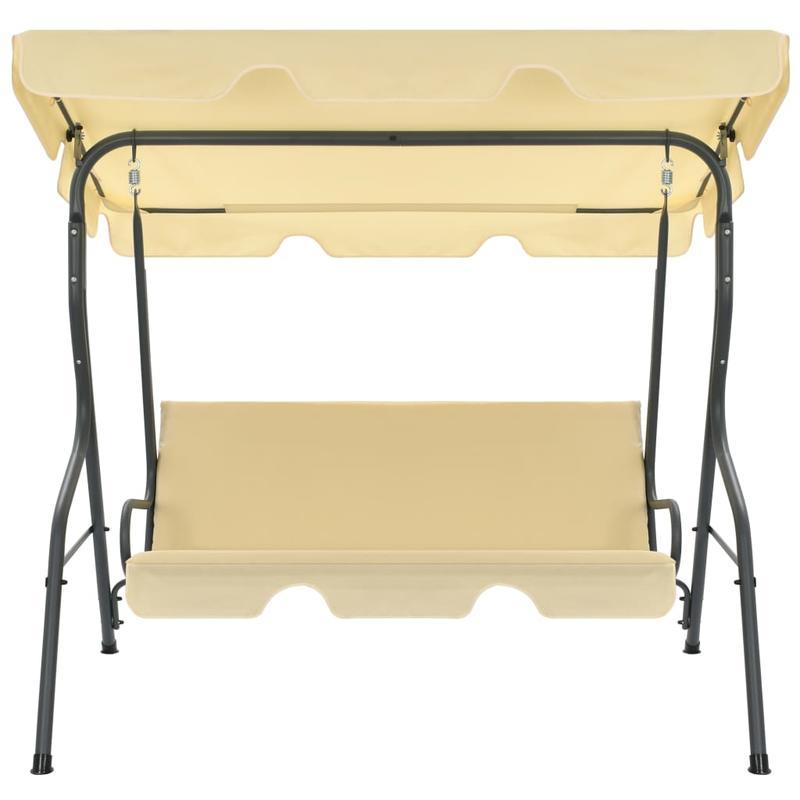 Schommelstoel – Schommelbank – Tuinbank – Schommelmeubel – Hangstoel – Off-White Kleur – 170x110x153 cm Groot – Comfortabele Wiegbeweging
