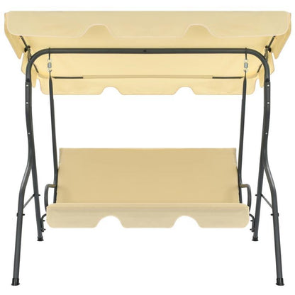 Schommelstoel – Schommelbank – Tuinbank – Schommelmeubel – Hangstoel – Off-White Kleur – 170x110x153 cm Groot – Comfortabele Wiegbeweging