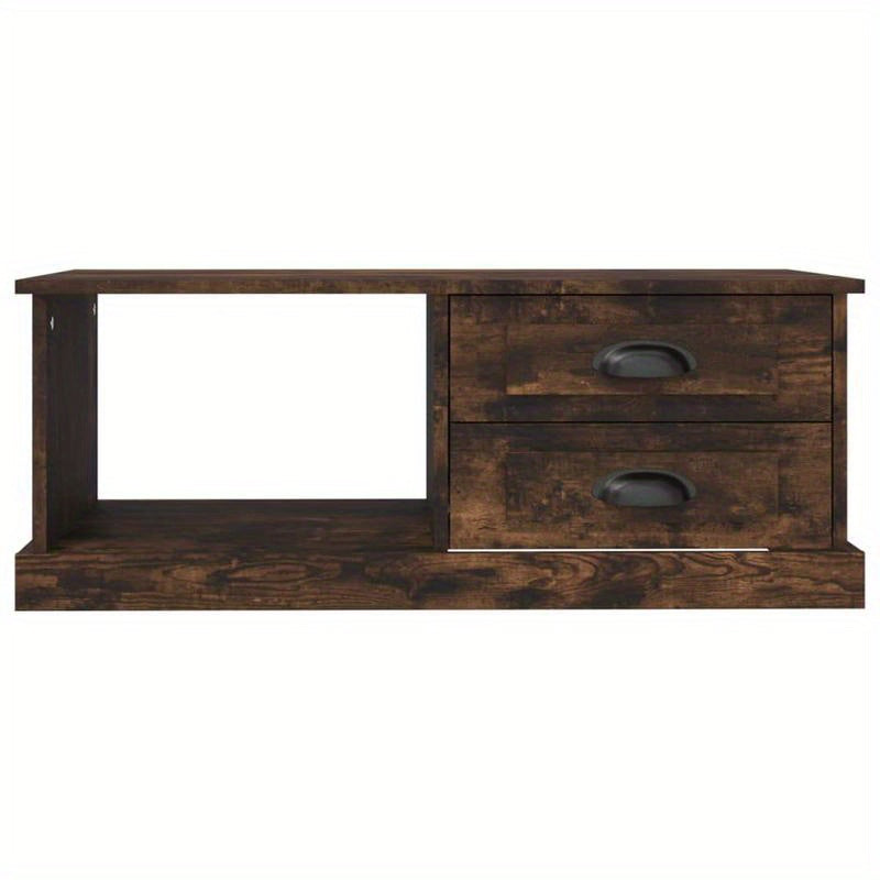 Coffee Table 90X50X35 Cm Edited Wood Gerookt Oak-Colored Practical, Removable, Suitable for All Seasons