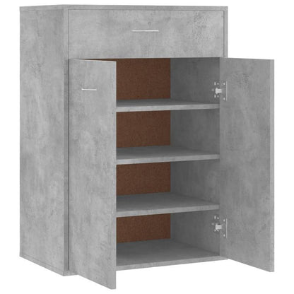 Schoenenkast – Schoenenrek – Schoenenopberger – Schoenenbank – Halmeubel – Beton-Grijs – Compact 60x35x84 cm – Stevig Houtvezelplaat