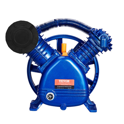 Compressorkop – Luchtcompressorpomp – Pompkop – Dubbelcilinder Compressor – Pistonpomp – 5,5PK Vermogen – Gietijzeren Duurzaam Design