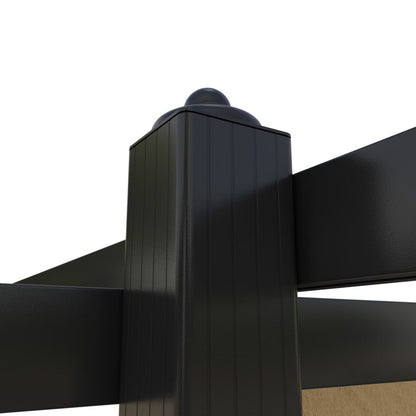 Tuinafscheiding – Tuinscherm – Privacyscherm – Windscherm – Tuinafsluiting – Uitschuifbaar Dak – Gepoedercoat Stalen Frame – 3x3m – Crème