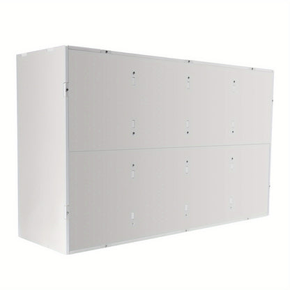 36-vaks PVC Opbergkast – Documenten Organizer – Archiefkast – Bureauhouder – Folderhouder – Wit – Stevig PVC Met Vilten Binnenkant – Compact Modern Design 100x30x61 cm