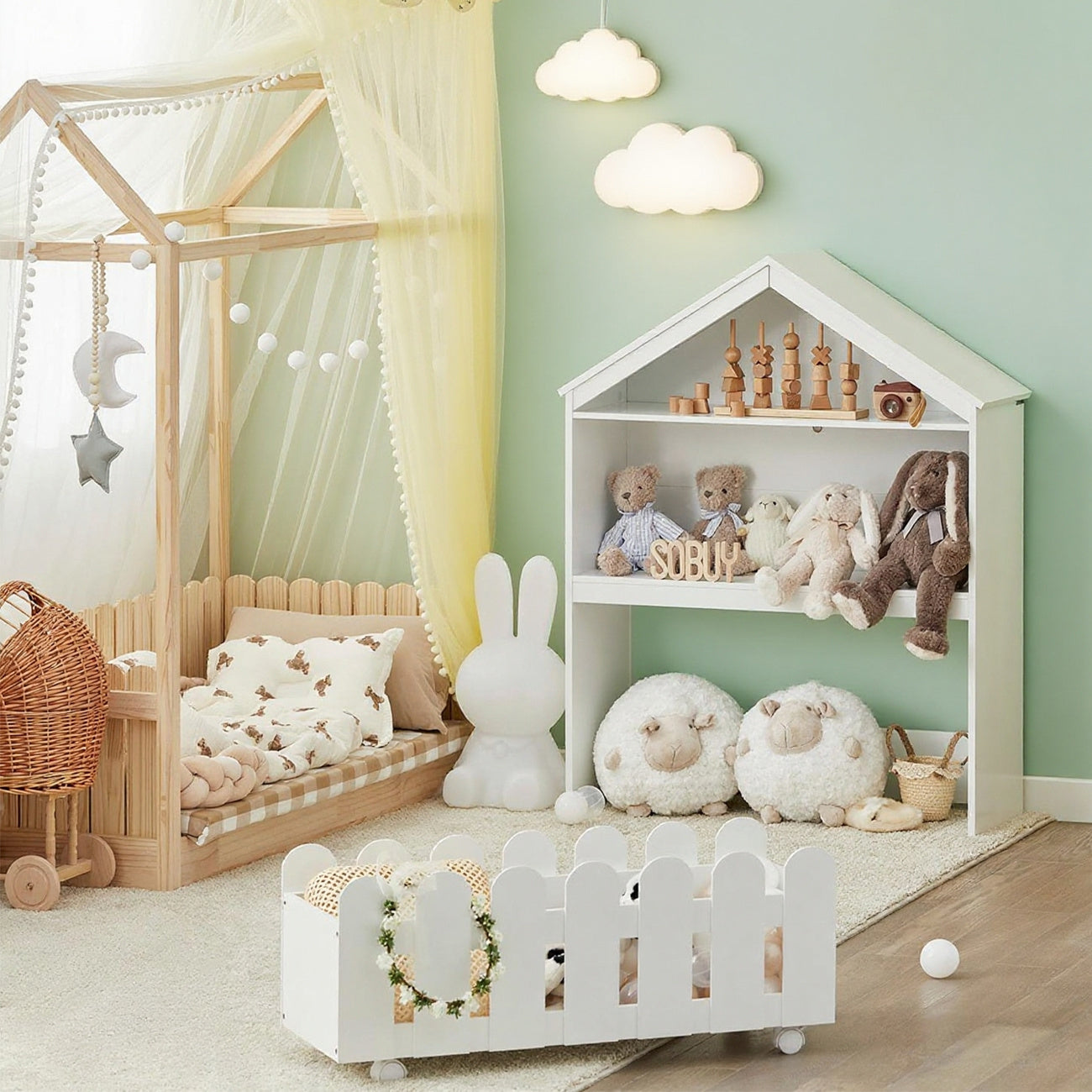 Boekenkast – Boekenrek – Vakkenkast – Opbergkast – Kinderboekenkast – MDF Wit – 91x30x114 cm – Draagvermogen 25 kg