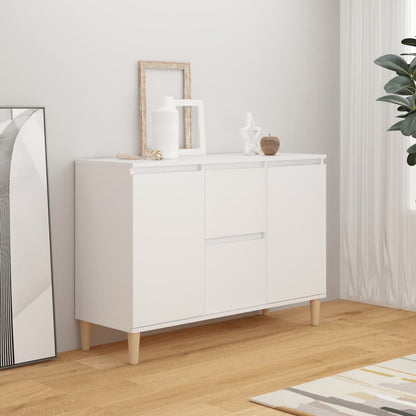 Sideboard White 103.5x35x70cm Engineered Wood Side Cabinet Organizer Storage Cabinet Storage Box for Bedroom, Living Room, Bathroom, Home Furniture