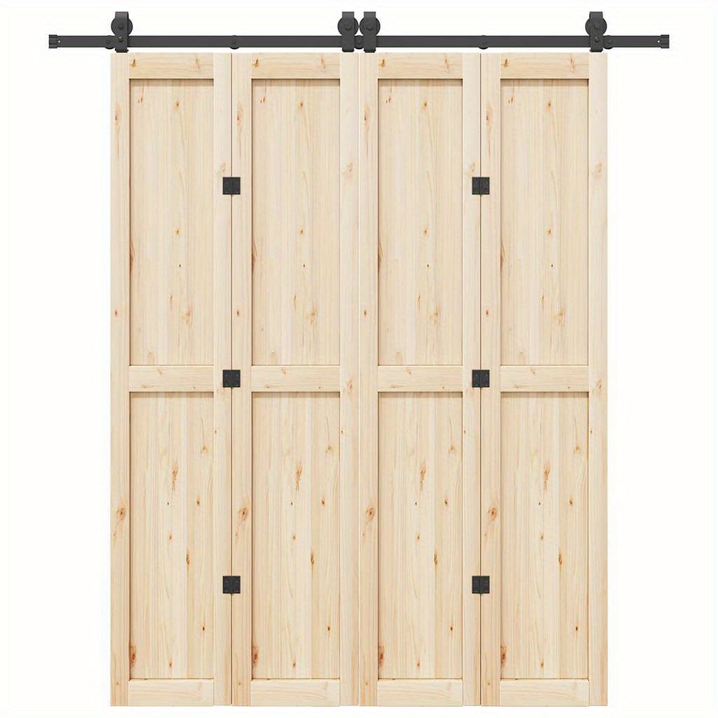 Schuifdeursysteem – Schuifdeurbeslag – Rail Systeem – Barn Deurbeslag – Schuifdeur Kit – Zwart Gepoedercoat Staal – 200 cm Rail – Draagvermogen 100 kg