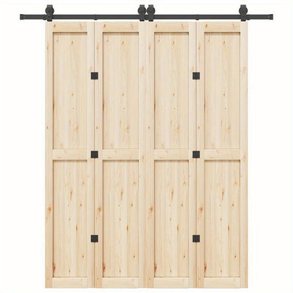 Schuifdeursysteem – Schuifdeurbeslag – Rail Systeem – Barn Deurbeslag – Schuifdeur Kit – Zwart Gepoedercoat Staal – 200 cm Rail – Draagvermogen 100 kg