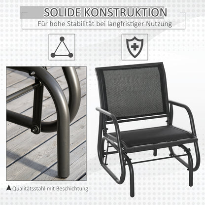 Tuinschommelbank – Tuinbank – Schommelstoel – Tuinmeubel – Loungestoel – Metalen Frame – Ademend Mesh – 2 Personen – Draagvermogen 200 kg
