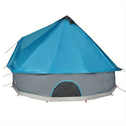 Tipitent – Familietent – Campingtent – Buitenfeest Tent – Pyramide Tent – Extra Ruim Voor 10 Personen – Waterafstotend Polyester Blauw