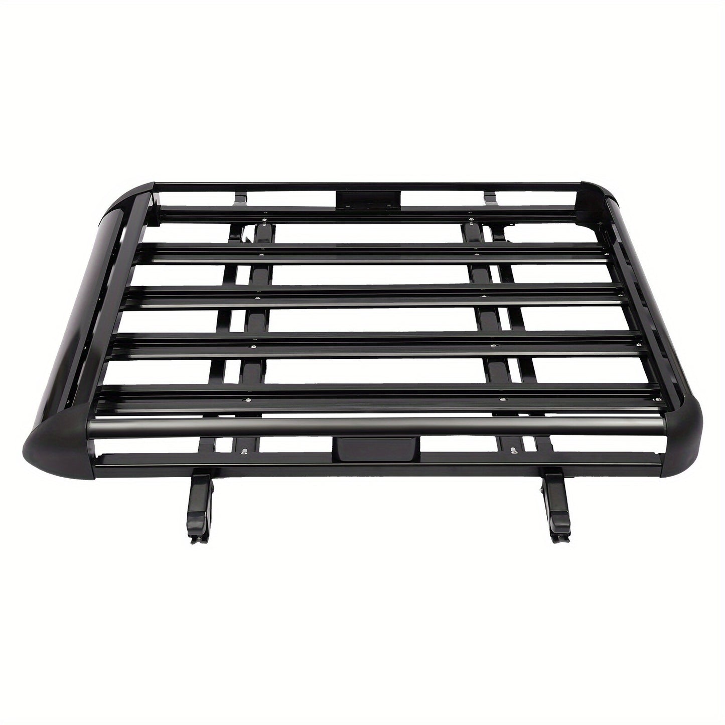 Aluminum Black Roof Rack Cargo Basket - Heavy-Duty 68.04 KG Capacity, Aerodynamic Design with Heavy-Duty Cross Bars & Easy No-Drill Installation, High Quality & Corrosion-Resistant, Large Roof Luggage Carrier for Cars, SUVs,