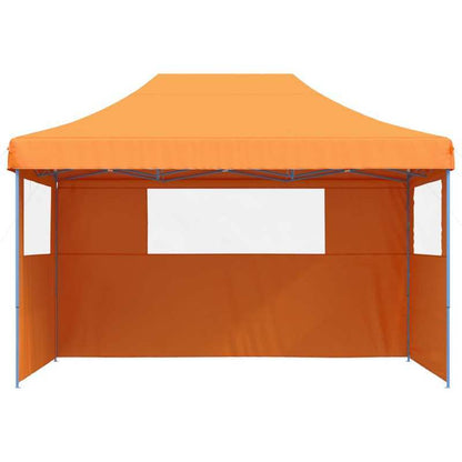 Partytent – Tent – Pavillon – Feesttent – Pop-up Tent – Oranje Kleur – Inklapbaar & Met 3 Zijwanden – Waterafstotend & Compact