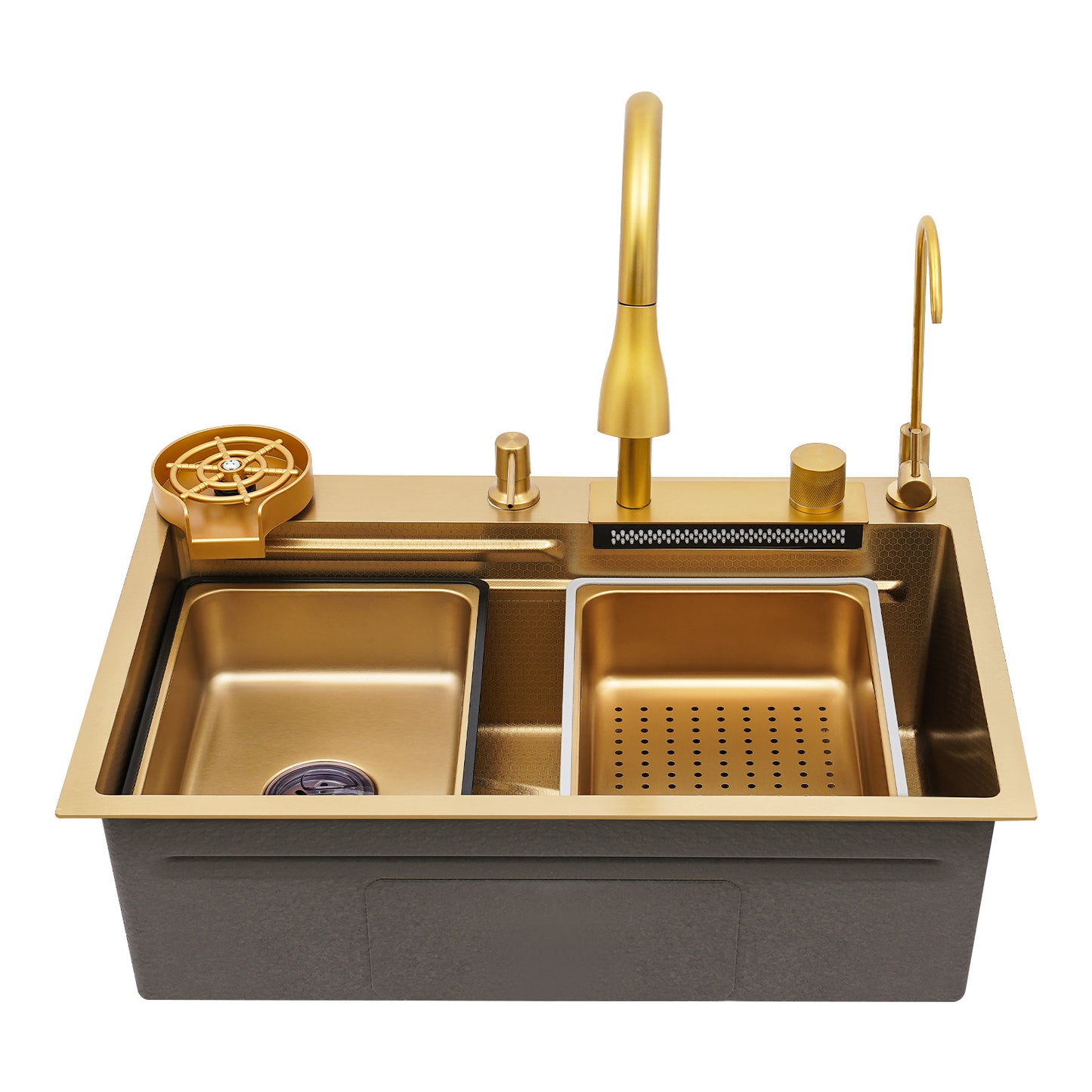 Sink 68cm- Golden, Stainless Steel Golden Rectangular Sink for Kitchens, Restaurants, Cafes, Bars, Hotels