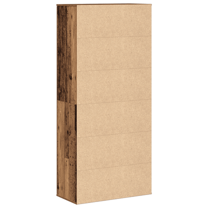Highboard – Dressoir – Opbergkast – Ladekast – Sideboard – Altholz Spanplatten – Compact 80x39x178 cm – Duurzaam & Stevig