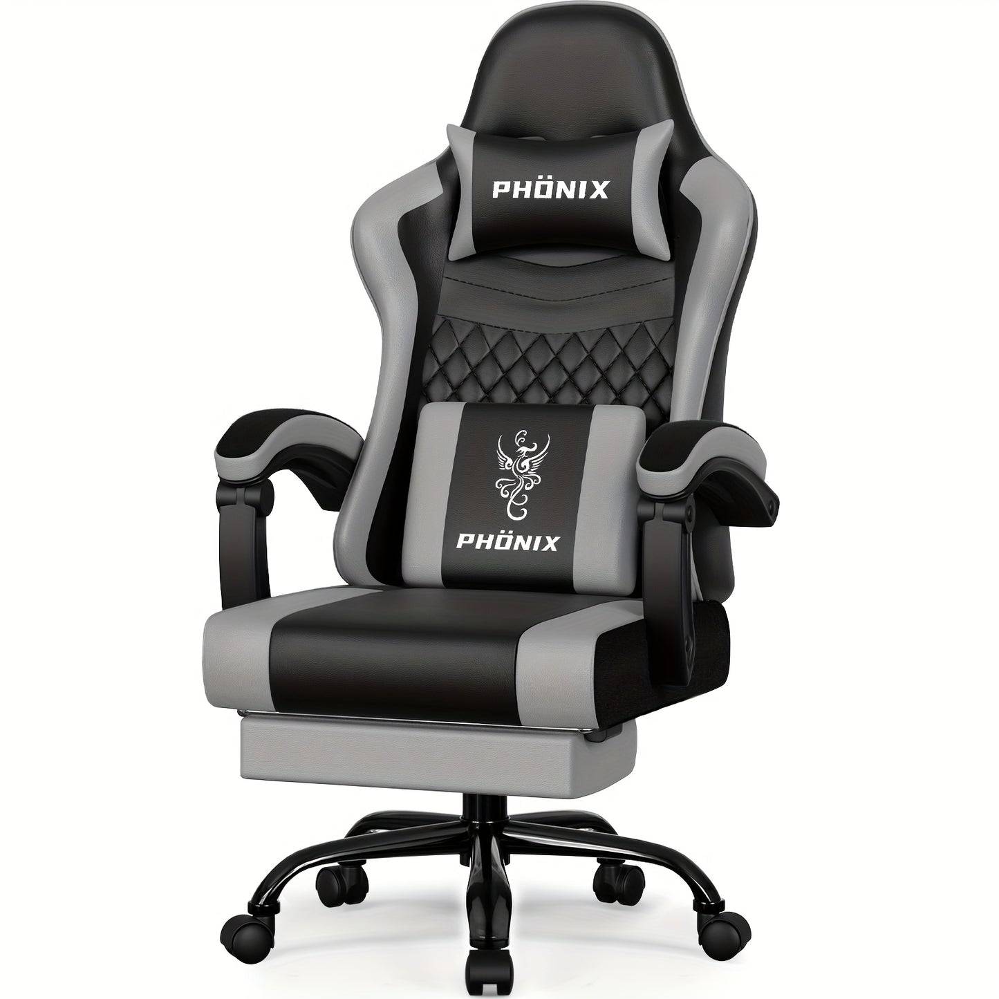 Gamingstoel – Gamestoel – Gaming Chair – Game Stoel – Bureaustoel – Ergonomisch – Verstelbare Voetsteun – Memory Foam Vulling
