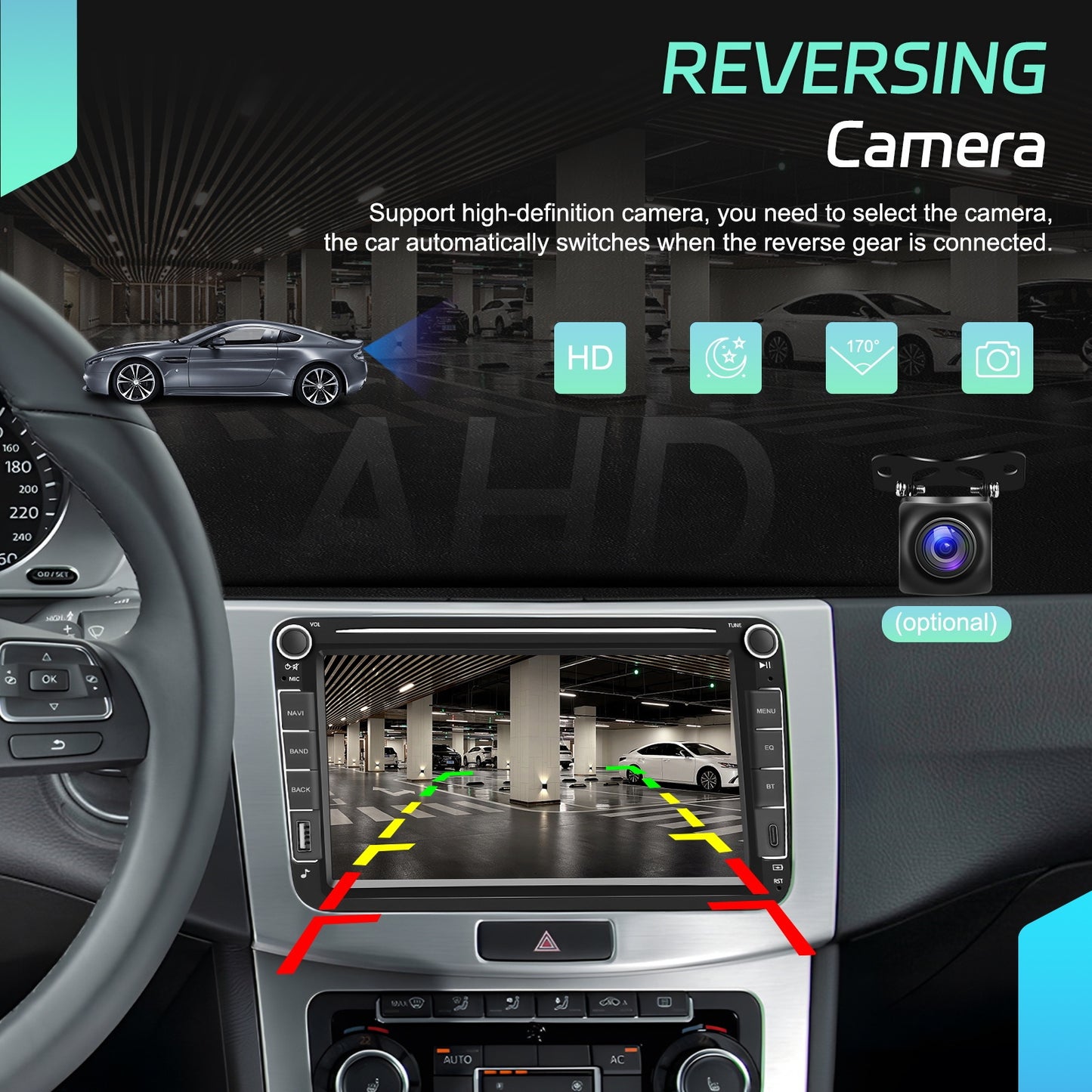 8-Core Car Stereo – Autoradio – Multimedia Speler – Headunit – Navigatiesysteem – 8 Inch Touchscreen – Draadloze CarPlay & Android Auto – 6GB RAM 128GB Opslag