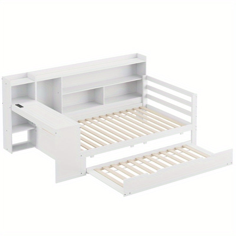Sofa Bed – Slaapbank – Bedbank – Klikklakbank – Logeerbed – Ruimtebesparend Ontwerp – Ingebouwd Bureau Met Opberglades
