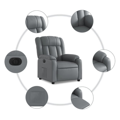 Elektrische Stoel – Relaxfauteuil – Sta-op Stoel – Verstelbare Fauteuil – Elektrische Fauteuil – Elektrisch Verstelbaar – Kunstleer – 135 Graden Kantelbaar