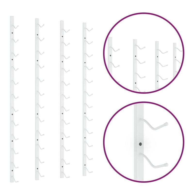 Wine Racks 2pcs for 12 bottles wall-mounted iron white. Wine storage rack is perfect for use in bars, wine cellars, kitchens, restaurants and more