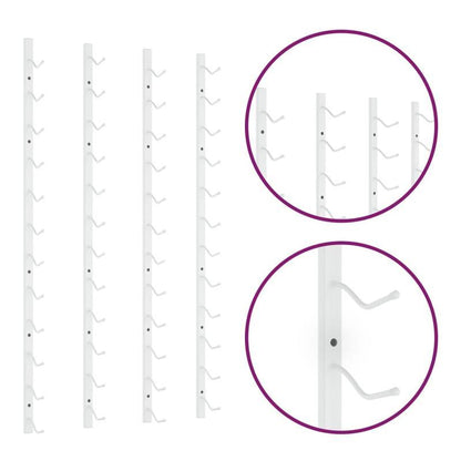 Wine Racks 2pcs for 12 bottles wall-mounted iron white. Wine storage rack is perfect for use in bars, wine cellars, kitchens, restaurants and more