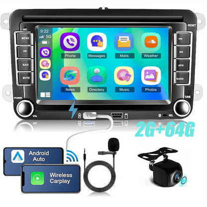 Android 13 Autoradio – Auto Headunit – Multimedia Systeem – Navigatie Systeem – Touchscreen Radio – 7 Inch Display – 1280x720 Resolutie – 2GB RAM 64GB Opslag