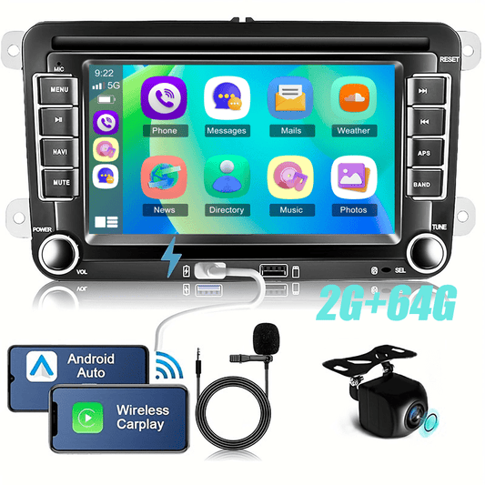 Android 13 Autoradio – Auto Headunit – Multimedia Systeem – Navigatie Systeem – Touchscreen Radio – 7 Inch Display – 1280x720 Resolutie – 2GB RAM 64GB Opslag