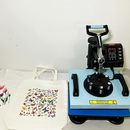 Heatpressmachine – Hittepers – Transferpers – Warmtepers – Drukpers – 30,48x25,4 cm Werkoppervlak – 360° Draaibare Swing-Away Arm – Snelle Opwarming – Digitale Temperatuurregeling tot 185°C