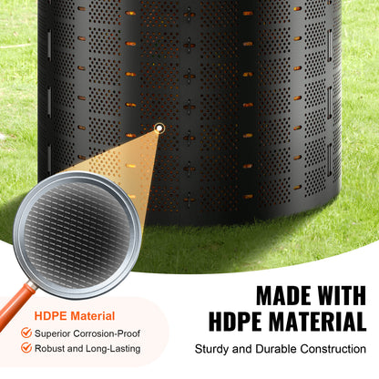 Compostbak – Compostvat – Composter – Compostton – Tuincomposter – 1000 Liter Capaciteit – Duurzaam HDPE Kunststof