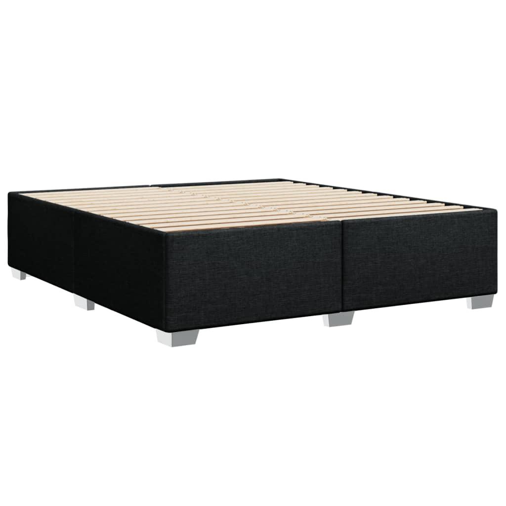 Bedframe 180x200 – Tweepersoonsbed – Ledikant – Slaapbank – Bedbodem – Zwart Stof – Houten Lattenbodem – Stevig Platform Zonder Matras