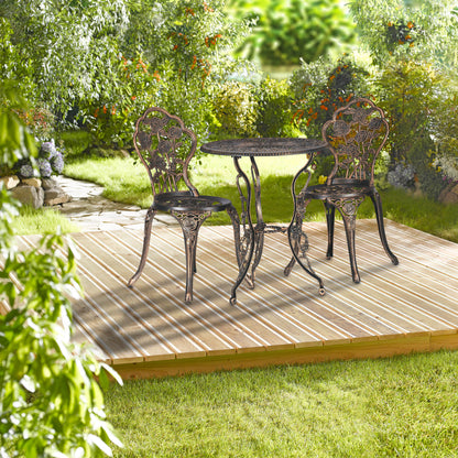 3-delige Tuinset – Bistroset – Buitenmeubelen – Balkonset – Terrasmeubel – Compact Formaat – Weerbestendig Aluminium
