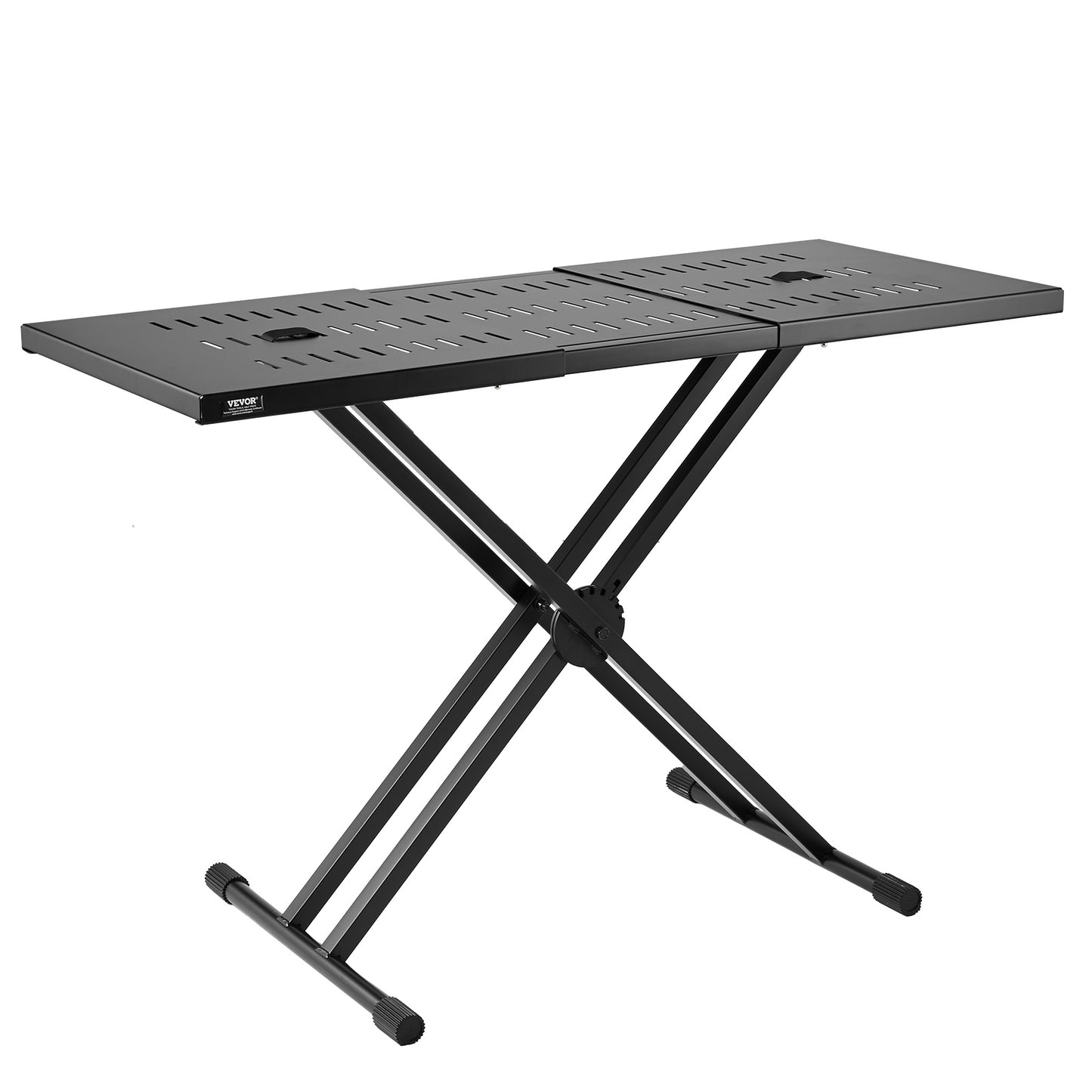 Mobiele DJ-tafel – Draagbare DJ-standaard – Keyboardtafel – Verstelbare DJ-tafel – Mobiele DJ Setup – Verstelbare Hoogte – Dubbel X-Frame Stalen Onderstel
