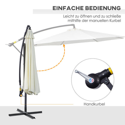 Buitenparasol – Tuinparasol – Stokparasol – Patioparasol – Zonnescherm – Stalen Frame – Duurzaam & Draagbaar