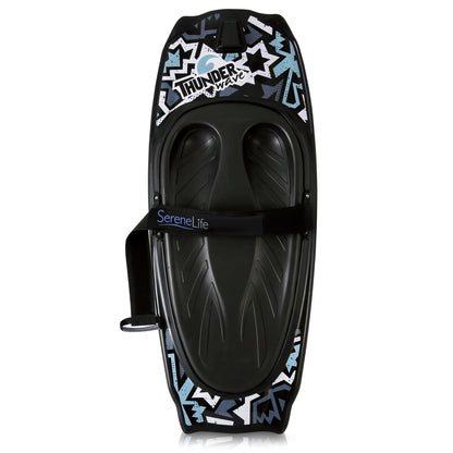 Kneeboard – Watersport Board – Kniesurfboard – Bodyboard – Waterplank – Zwart/Blauw – Ultralicht Gewicht – Inclusief Verstelbare Veiligheidsband