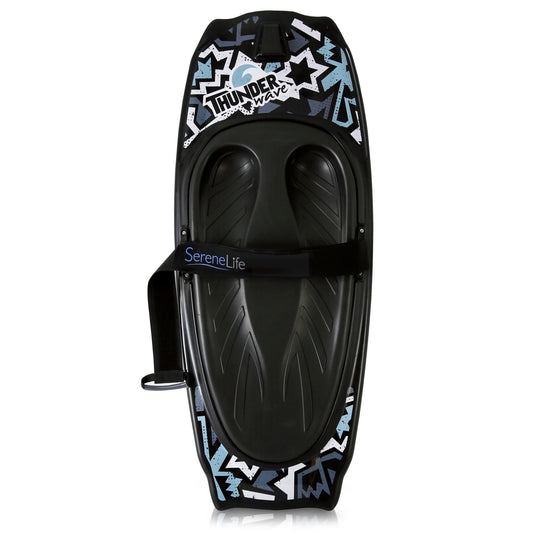 Kneeboard – Watersport Board – Kniesurfboard – Bodyboard – Waterplank – Zwart/Blauw – Ultralicht Gewicht – Inclusief Verstelbare Veiligheidsband