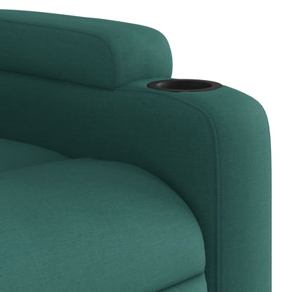 Elektrische Relaxstoel – Elektrische Fauteuil – Relaxfauteuil – Ligstoel – Tv-Stoel – Donkergroen – Elektrisch Verstelbaar Tot 135° – Ademend Stofdesign