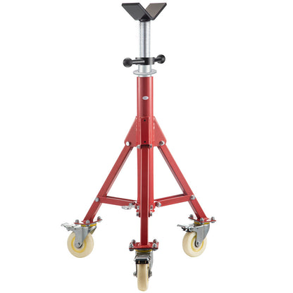 Verstelbare Pijpstandaard – Pijpsteun – Pijpkrik – V-Kop Pijpstandaard – Pijp Ondersteuning – Hoogte 71-131 cm – Draagvermogen 400 kg – Opvouwbaar Stalen Frame