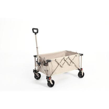 Vouwkar – Bolderwagen – Opvouwbare Kar – Transportwagen – Trolley – Stevig Stalen Frame – All Terrain Wielen – Beige Varianten
