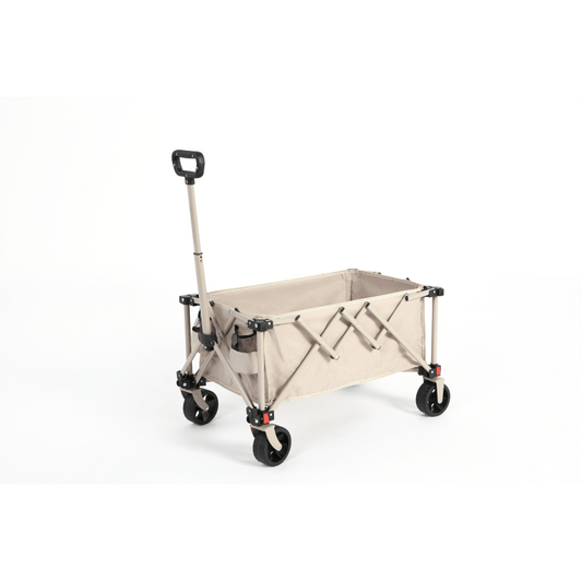 Vouwkar – Bolderwagen – Opvouwbare Kar – Transportwagen – Trolley – Stevig Stalen Frame – All Terrain Wielen – Beige Varianten