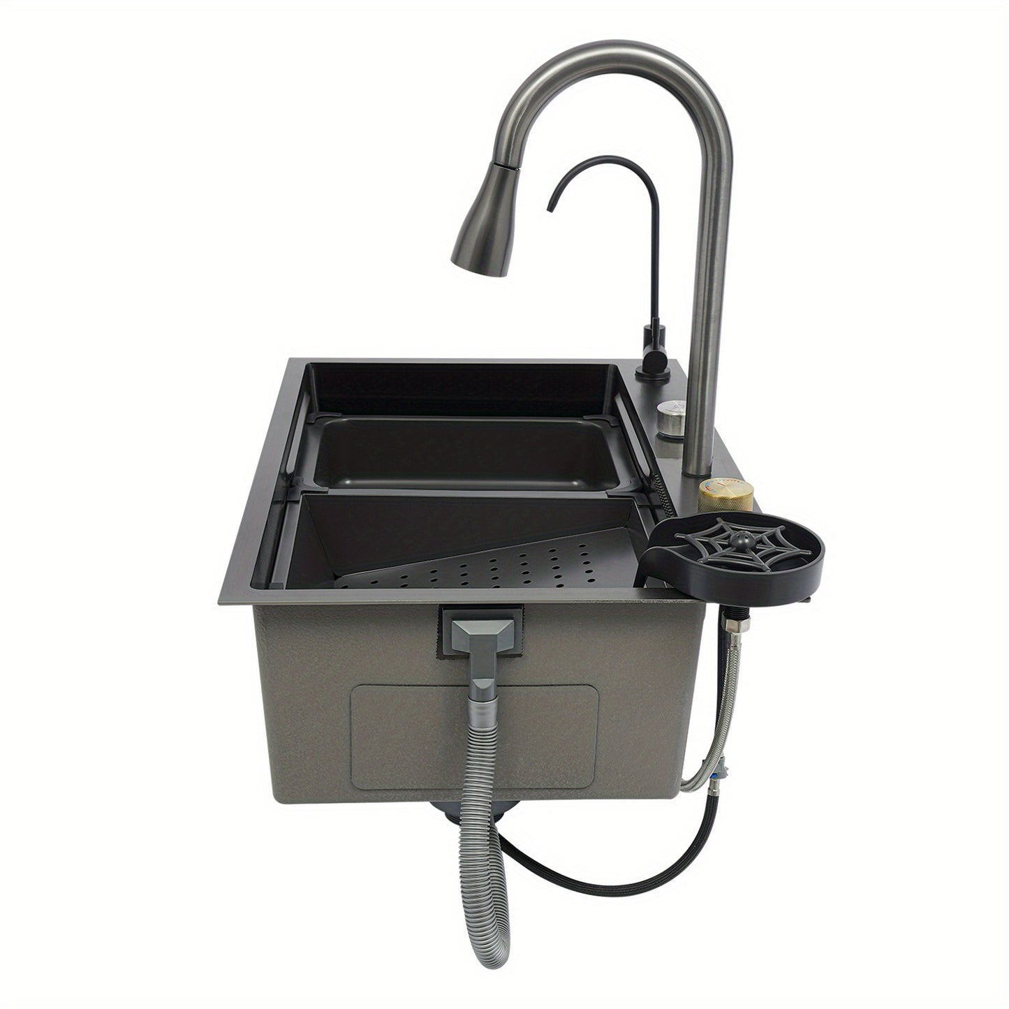 Stainless Steel Sink, For Manual Washing And Cleaning Of Food, Fruits, And Vegetables, For Kitchens Homes, Bathrooms, Farms, Backyards, Garages, Laundries
