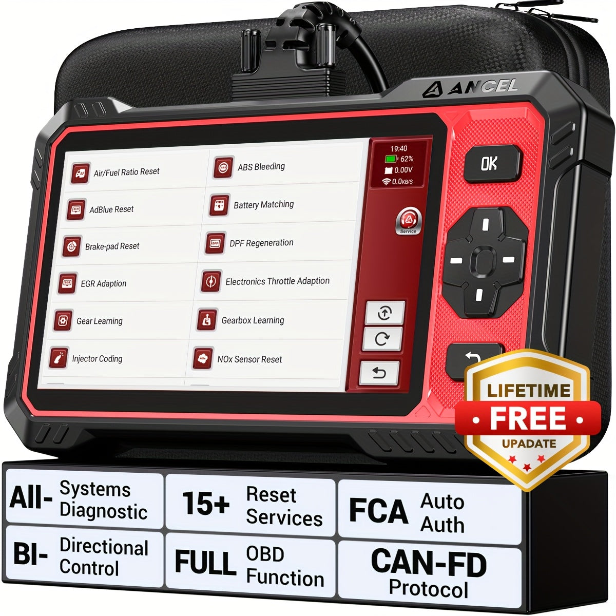 Wireless OBD2 Scanner – Auto Diagnosetool – Foutcode Lezer – Auto Scanner – Diagnoseapparaat – Draadloos Wi-Fi – 3D Grafieken & Meerlagige Taalondersteuning
