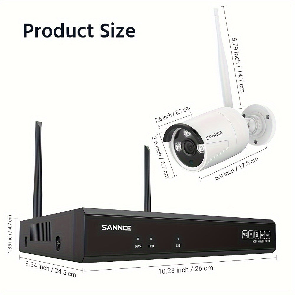 Draadloze Beveiligingscamera Set – Wifi Camera Systeem – Surveillance Camera’s – Bewakingscamera Set – 4x 3MP Camera’s – 2TB Opslag – Persoonsdetectie – IR Nachtzicht