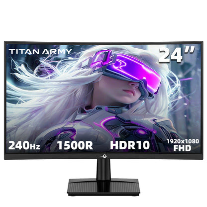 24 inch Curved Gaming Monitor – PC Monitor – Gaming Scherm – Gaming Display – GAMING beeldscherm – 240Hz Verversingssnelheid – 1ms Reactietijd