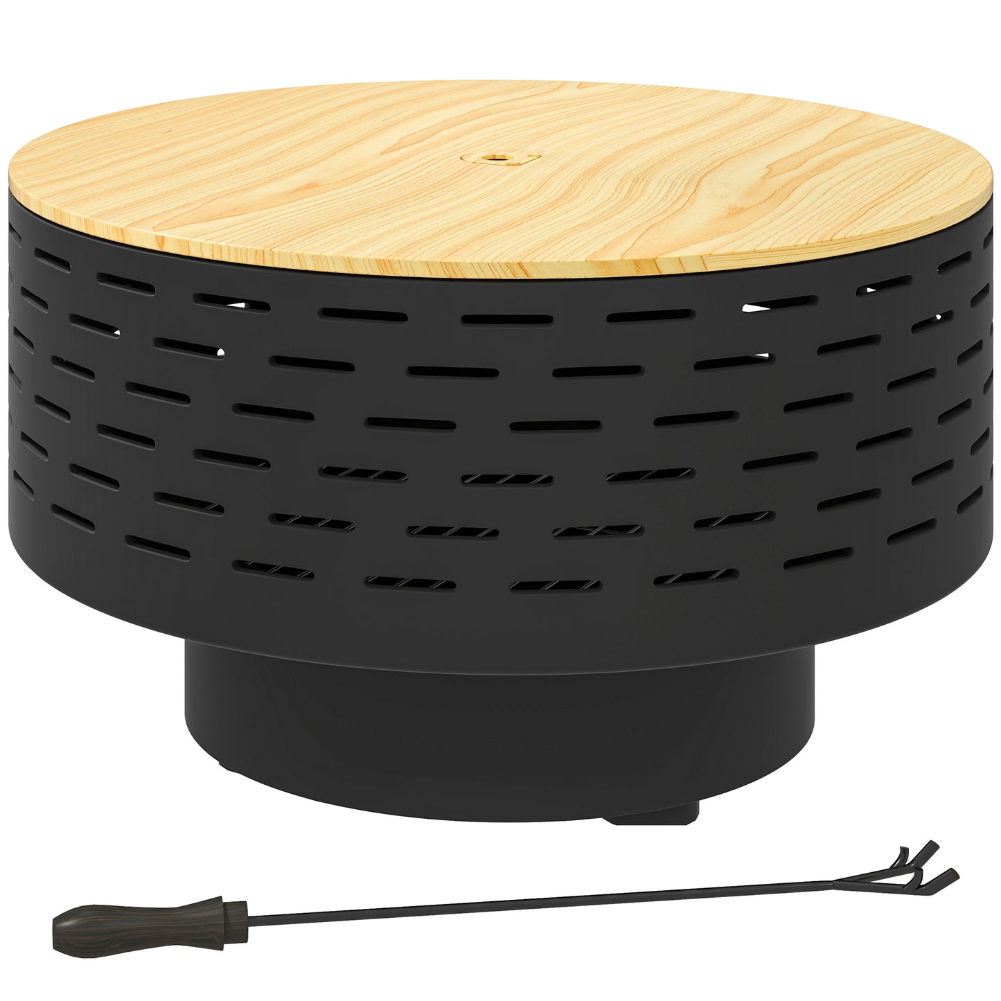 Vuurkorf – Tuinhaard – Buitenhaard – Vuurschaal – Barbecuekorf – Koolgrijs – Roestvrij Staal – 3-In-1 Functie – 60 x 39 cm