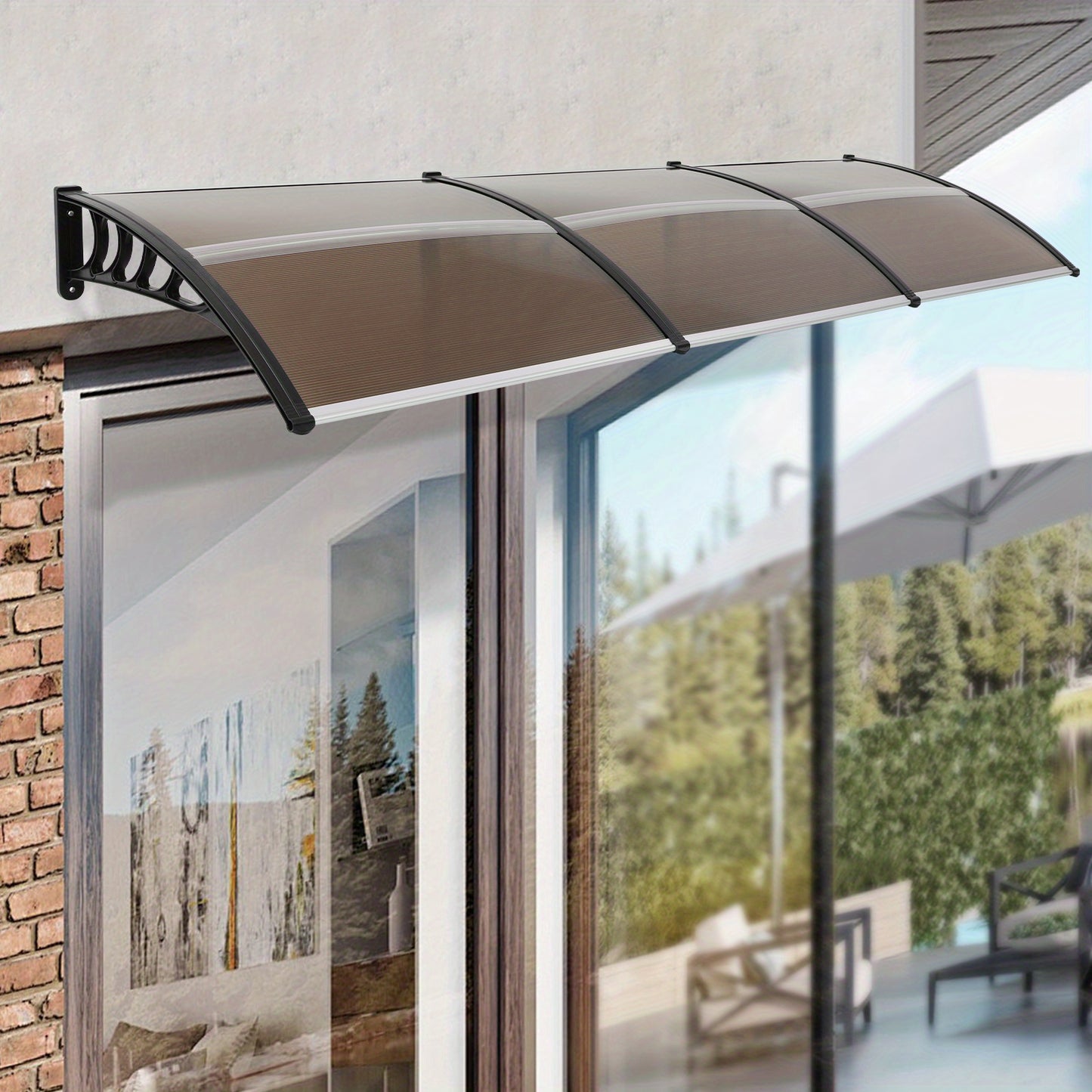 Zonnescherm – Buitenluifel – Raamluifel – Deurluifel – Terrasoverkapping – Weerbestendig Aluminium – 90x300 cm