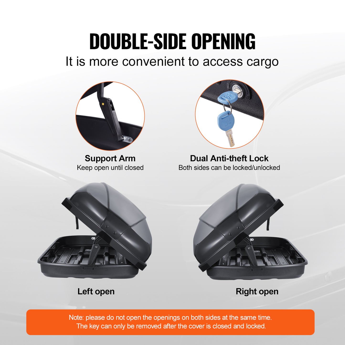 Dakkoffer – Autodakkoffer – Dakbox – Bagagebox – Opbergkoffer – 370 Liter Inhoud – Duurzaam ABS Materiaal