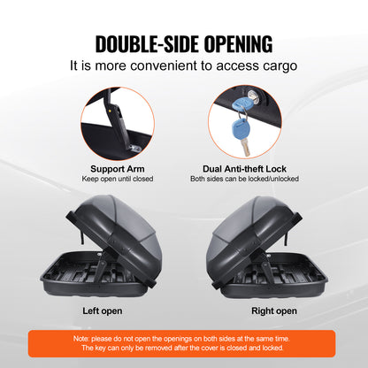 Dakkoffer – Autodakkoffer – Dakbox – Bagagebox – Opbergkoffer – 370 Liter Inhoud – Duurzaam ABS Materiaal