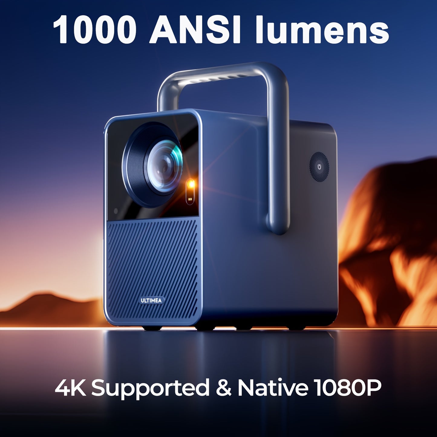 Beamer – Projector – Mini Beamer – Draagbare Beamer – Office Projector – Native Full HD 1080p – 1000 ANSI Lumen – WiFi 5.3 Draadloos