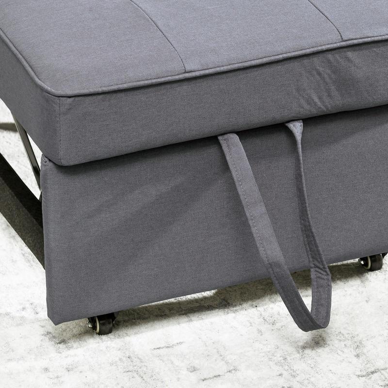 Multifunctionele Slaapstoel – Slaapbank – Slaapfauteuil – Zetelbed – Opklapbare Fauteuil – Ruimtebesparend Ontwerp – Comfortabele Foam Bekleding – Donkergrijs